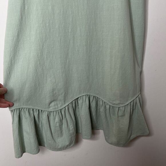 Shein Women's Slip Dress Size S Mint Green Ruffle Hem Spaghetti Strap Shift 90s - Picture 8 of 13
